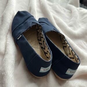 Toms Navy Canvas Slip-On Shoes